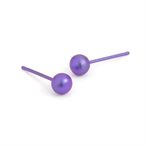 Titanium (purple) 5mm Ball Stud Earrings TS336-72V